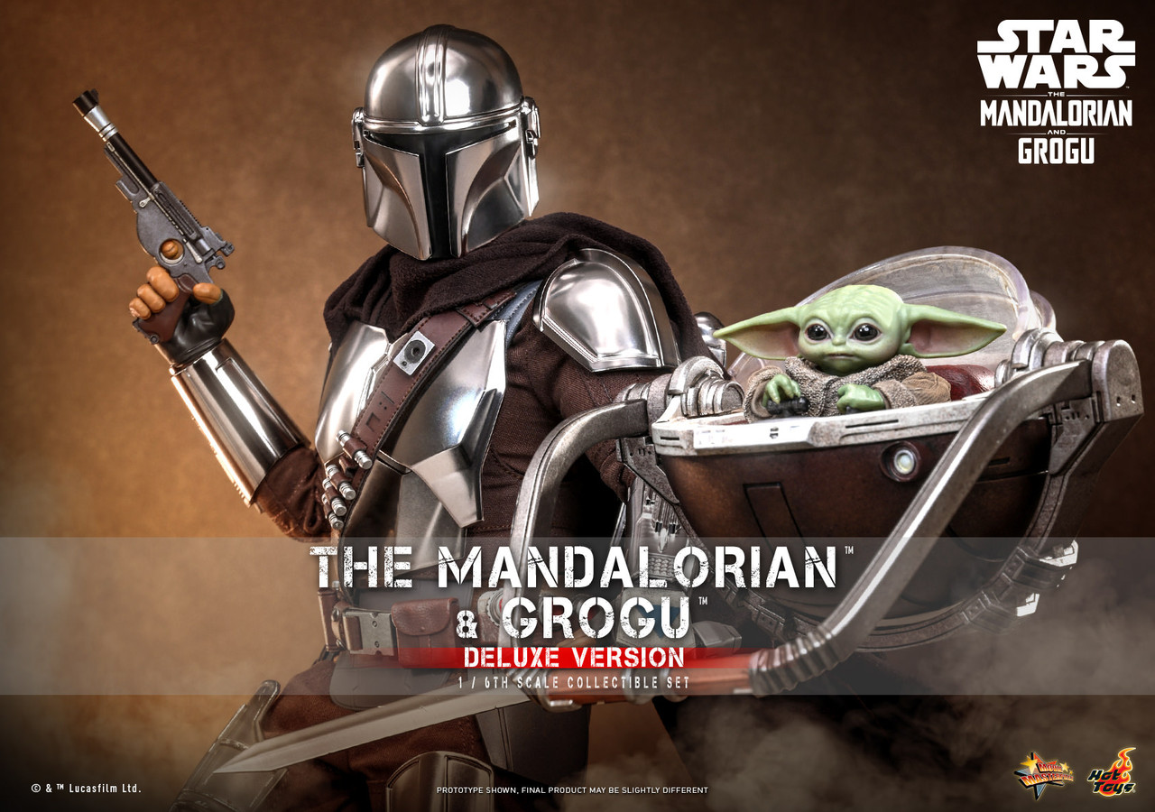 Hot Toys 1/6 MMS872 Mandalorian Grogu Deluxe Action Figure Set 9152981 1