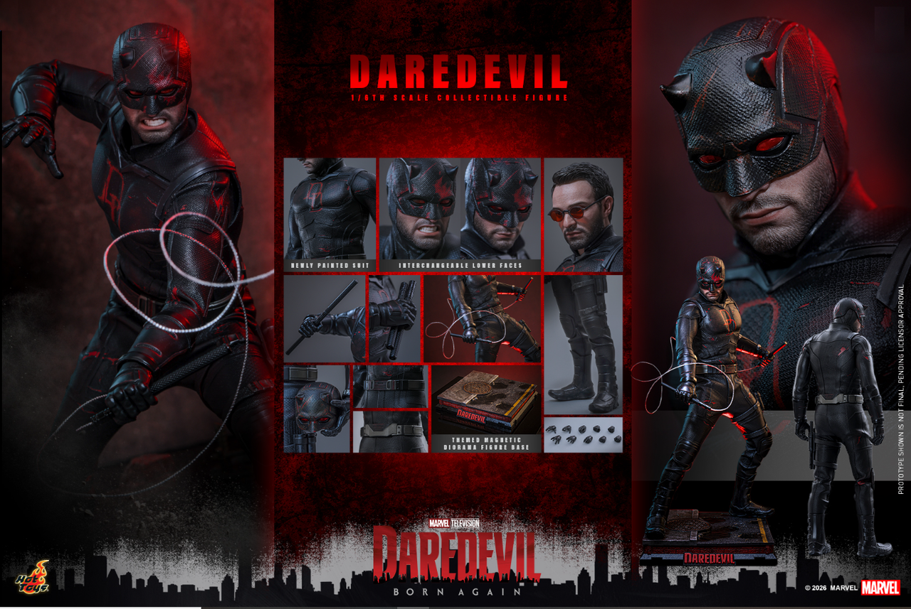 Hot Toys 1/6 Daredevil Born Again S2 Black Suit Action Figure TMS186 915475 12