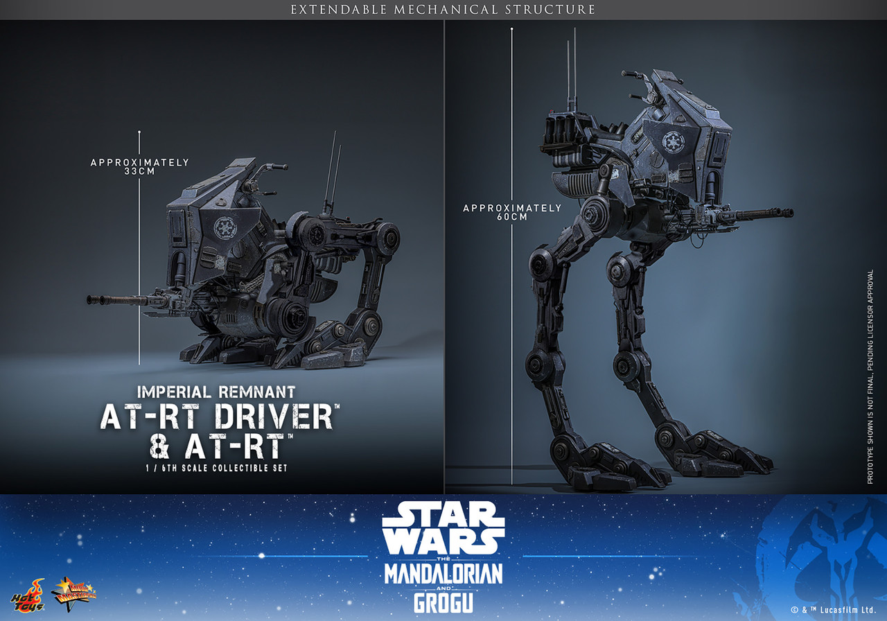 Hot Toys 1/6 Mandalorian & Grogu AT-RT & Driver Set