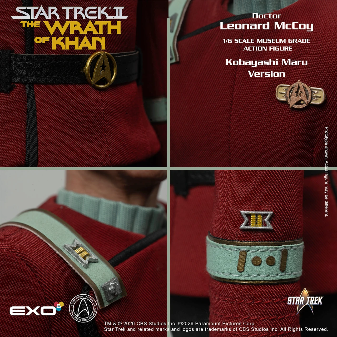 EXO-6  1/6 Wrath of Khan Dr. McCoy Kobayashi Maru EXO-01-046E 911474 6