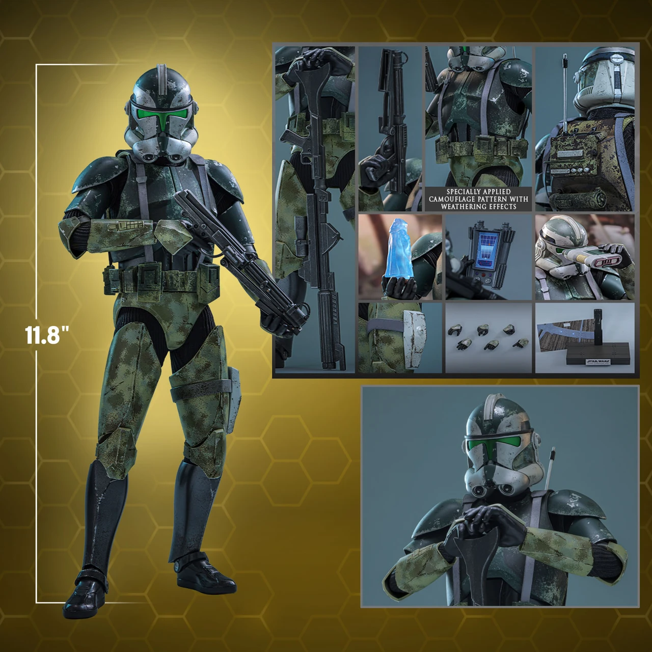 Hot Toys 1/6 MMS877 Clone Commander Gree Action Figure 915591 2