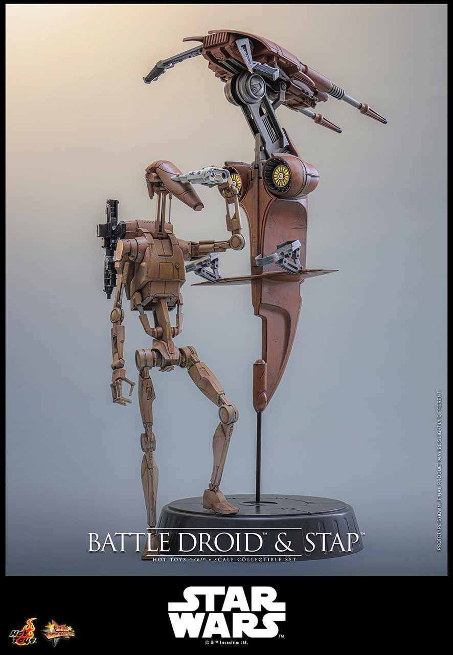 Hot Toys 1/6 MMS887 Battle Droid & STAP Figure Set 915690 5