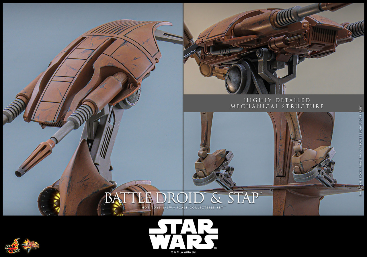 Hot Toys 1/6 MMS887 Battle Droid & STAP Figure Set 915690 8