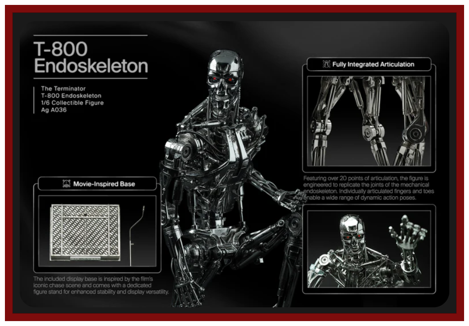 INART - The Terminator - AG A036 - T-800 Endoskeleton 1/6 Collectible Action Figure 14