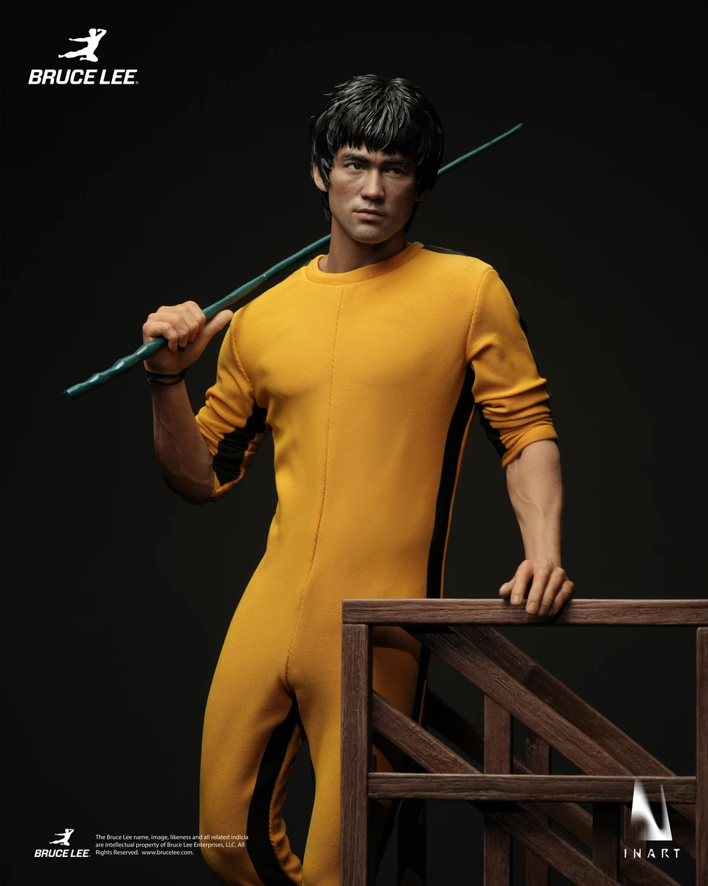 INART 1/6 Bruce Lee Yellow Jumpsuit Collectible Action Figure GY A043 9