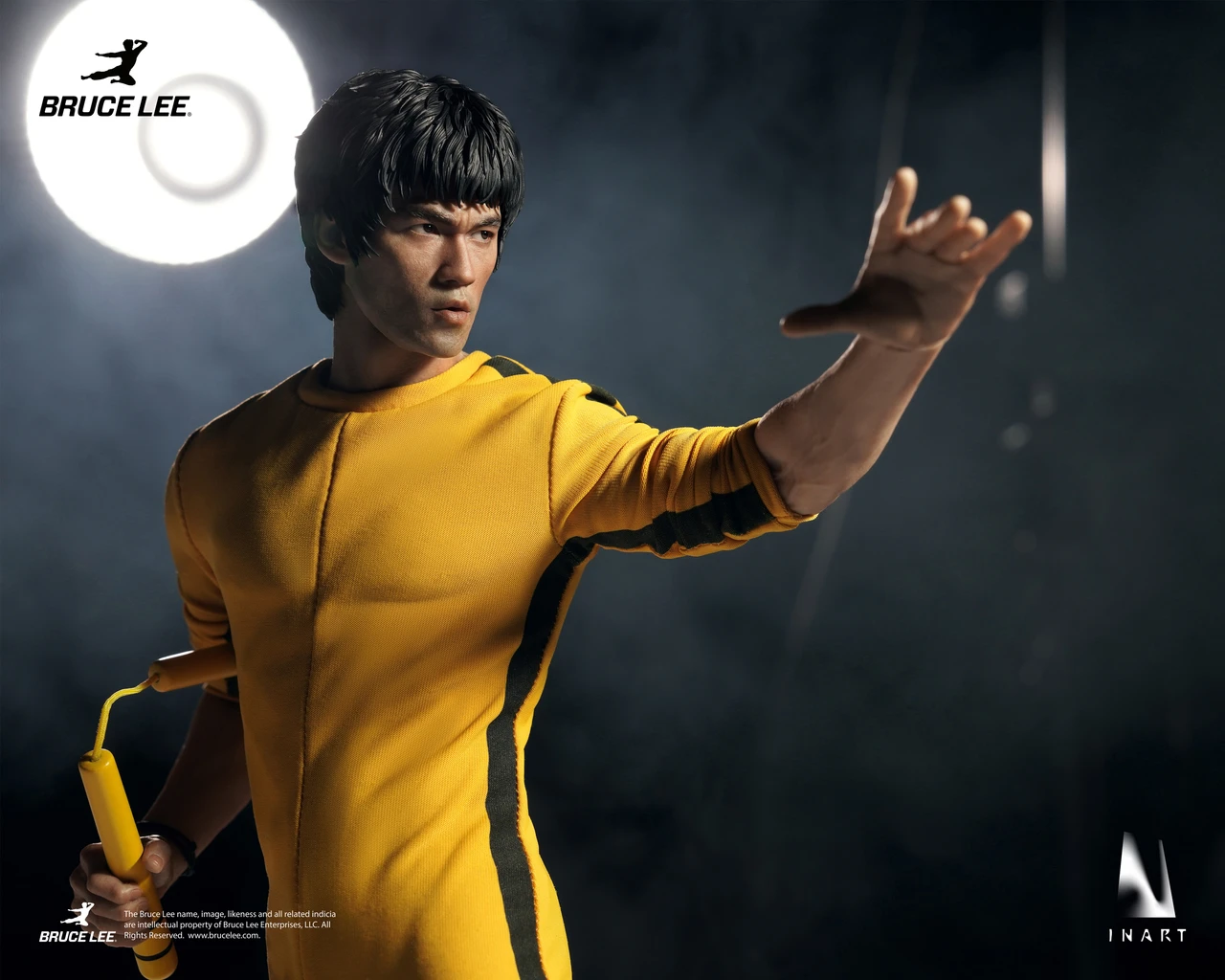 INART 1/6 Bruce Lee Yellow Jumpsuit Collectible Action Figure GY A043 13