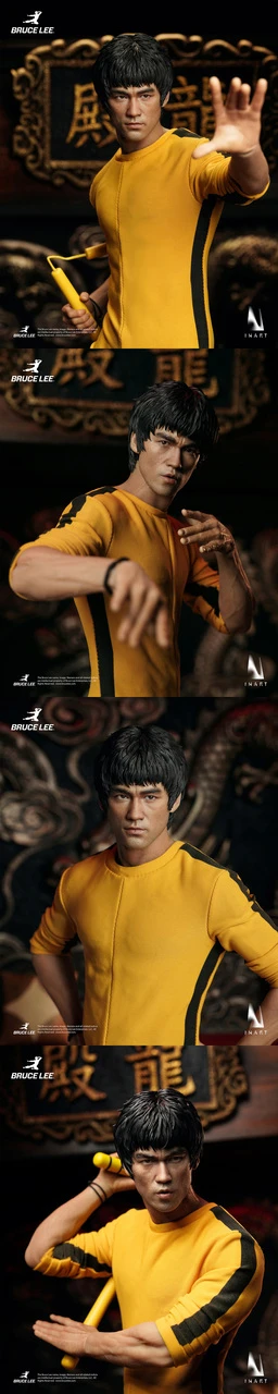 INART 1/6 Bruce Lee Yellow Jumpsuit Collectible Action Figure GY A043 15