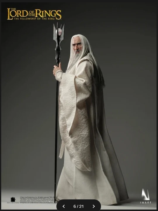 INART 1/6 Lord of the Rings Fellowship of the Ring Saruman Action Figure AG A041 6
