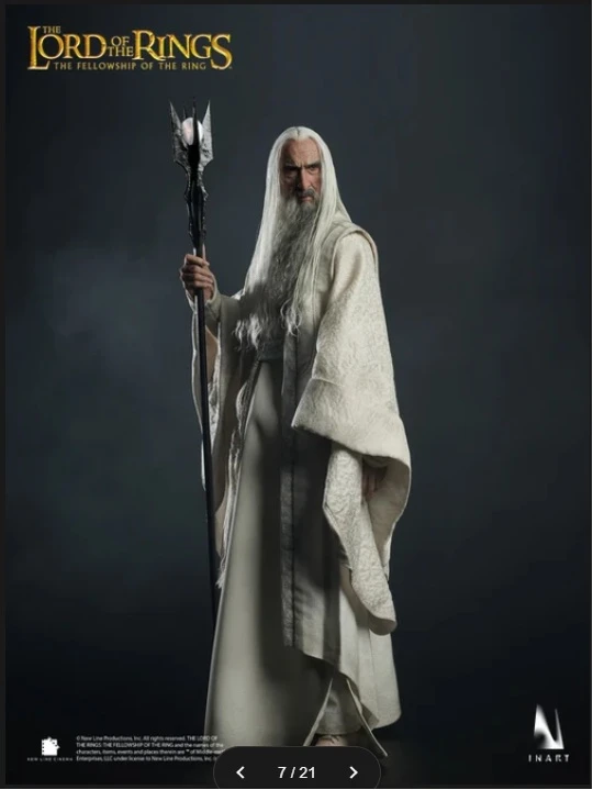 INART 1/6 Lord of the Rings Fellowship of the Ring Saruman Action Figure AG A041 7