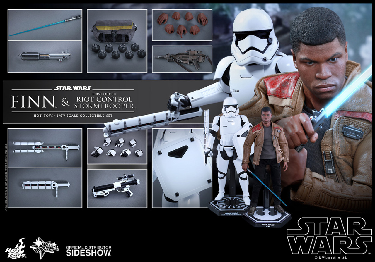 Hot Toys 1/6 MMS346 Star Wars Finn & Riot Stormtrooper Action Figure set 8
