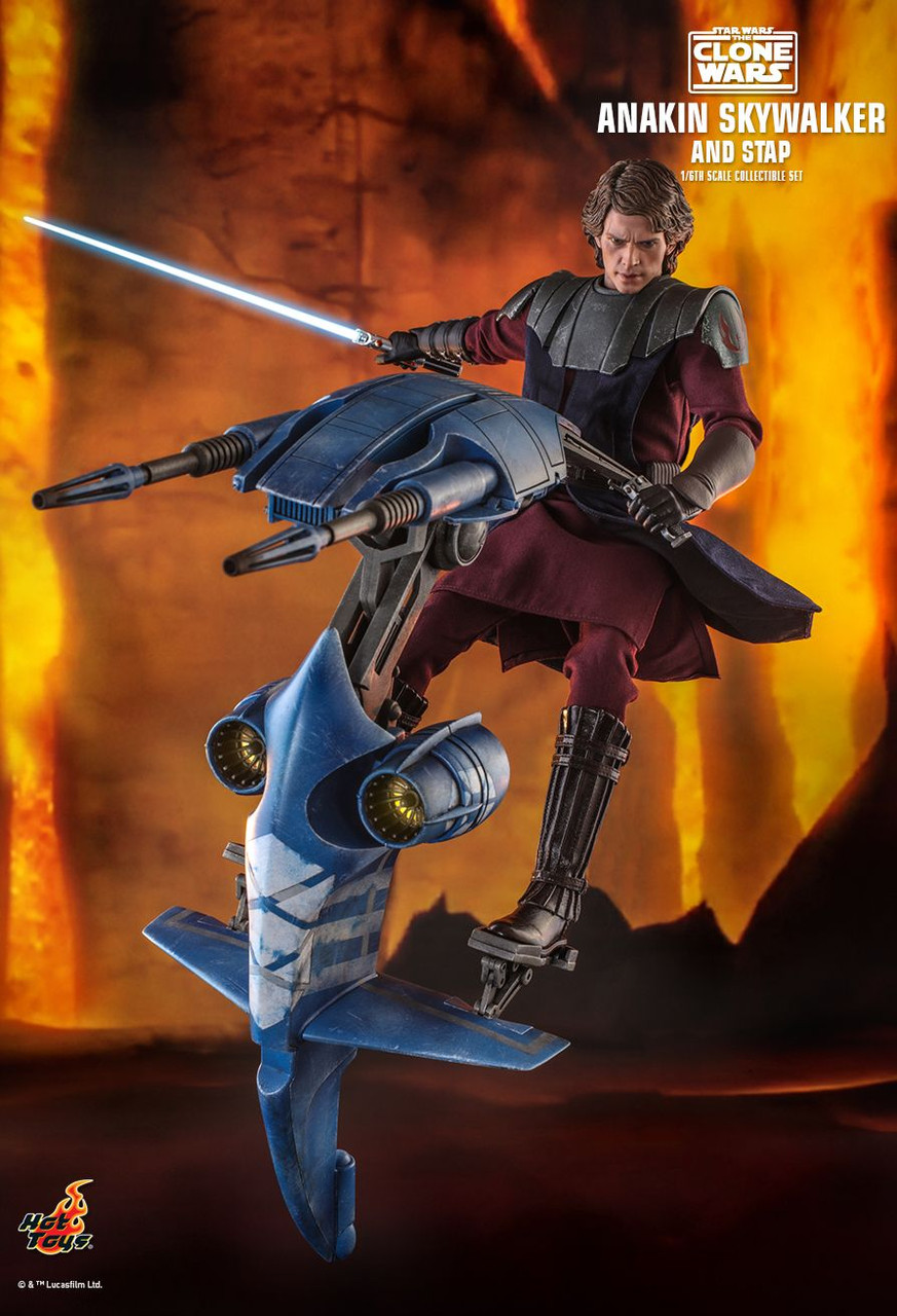 Hot Toys 1/6 Anakin Clone Wars & Stap Action Figure Set TMS020 3