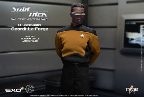EXO-6 Star Trek 1/6 EXO-01-018E Lt. Commander Geordi La Forge Essentials Action Figure 2