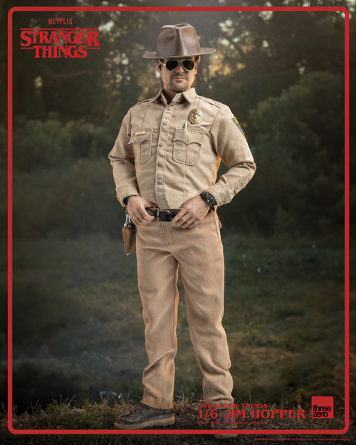 The Stranger Things Threezero 1/6 3Z0515 Jim Hopper Action Figure Season 1 2