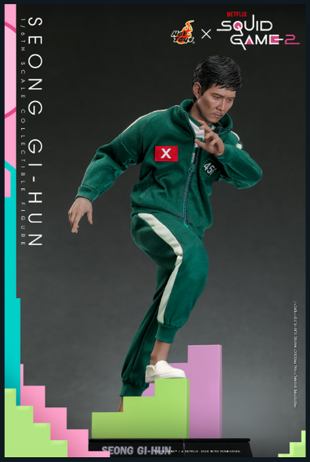 Figurine Squid Game Personnalisée 1/6 - Seong Gi-hun (Joueur 456) - Neuve