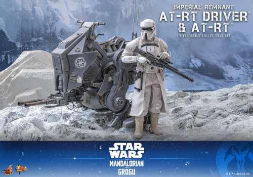 Hot Toys 1/6 Mandalorian & Grogu AT-RT & Driver Set