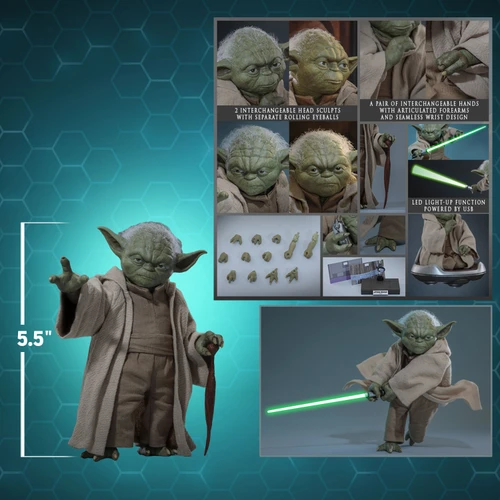 Hot Toys 1/6 MMS878 Revenge of the Sith Yoda Action Figure 915547 2