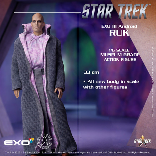 EXO-6 Star Trek 1/6 Ruk EXO III Android Action Figure Star Trek The Original Series episode "What Are Little Girls Made Of?" EXO-01-125 915664 2