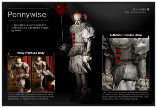INART IT Welcome to Derry Season 1 Pennywise 1/6 Collectible Figure AG A039 2