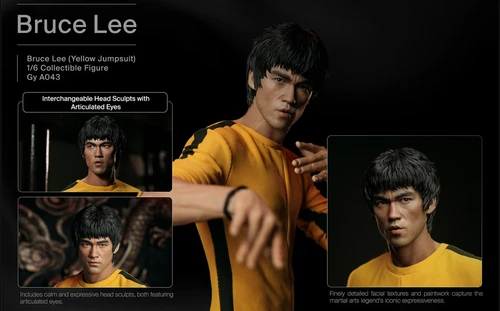 INART 1/6 Bruce Lee Yellow Jumpsuit Collectible Action Figure GY A043 1