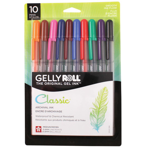 438069, Gelly Roll Pen, Medium, Set of 10 Assorted Colors