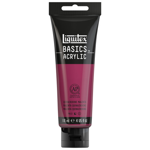 372230, Liquitex Basics, Quinacridone Magenta, 4oz.