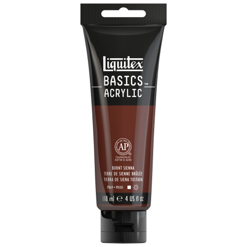 372232, Liquitex Basics, Burnt Sienna, 4oz.
