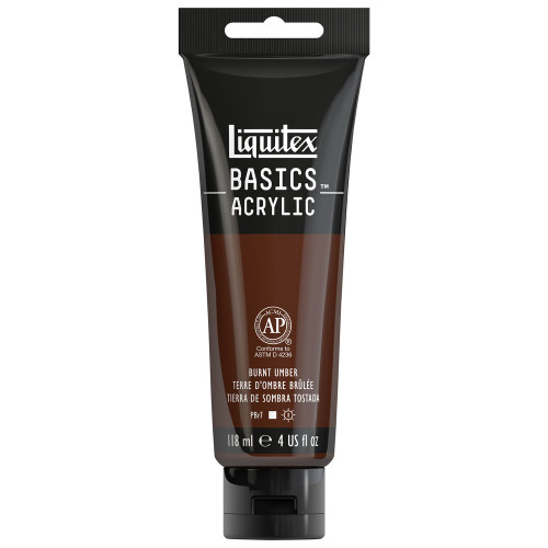 372233, Liquitex Basics, Burnt Umber, 4oz.