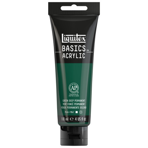 372256, Liquitex Basics, Permament Green Deep, 4oz.