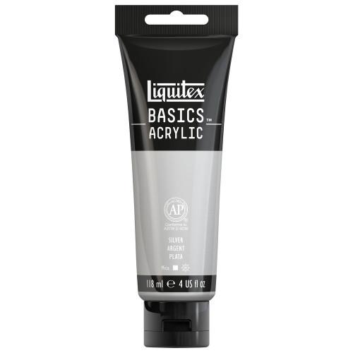 372258, Liquitex Basics, Iridescent Silver, 4oz.