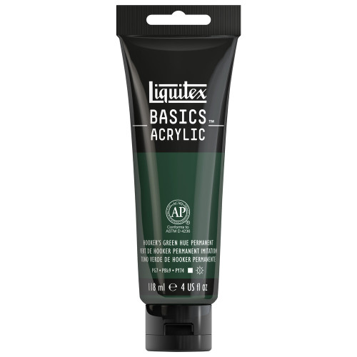 377151, Liquitex Basics, Hooker's Green Hue Permanent, 4oz.