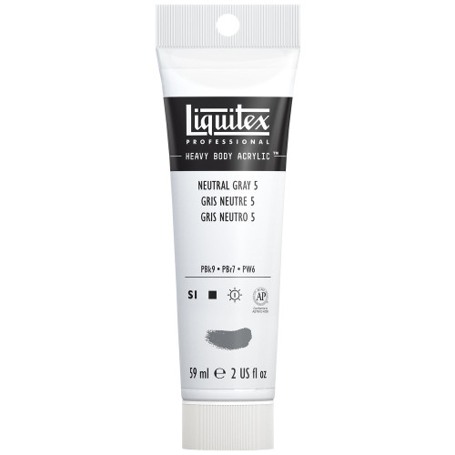 372043, Liquitex Heavy Body, Grey #5 , 2oz.
