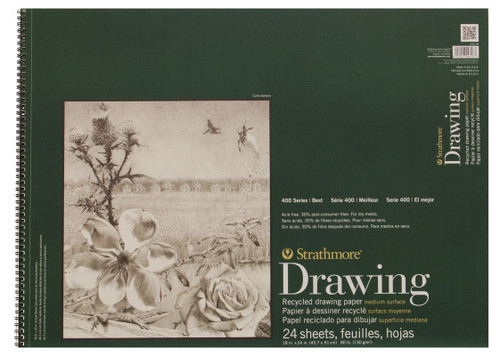341839, Strathmore Recycled Drawing 400 Series, 18"x24"