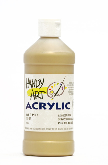376025, Handy Art Acrylic, Metallic Gold, 16oz.