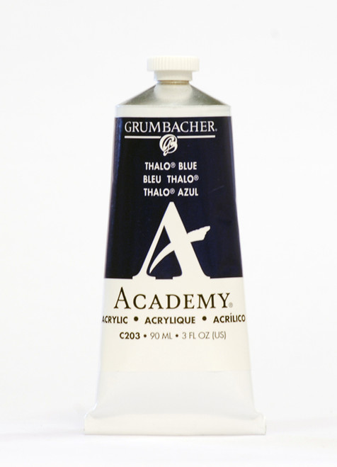373517, Grumbacher Academy Acrylics, Thalo Blue, 90ml.