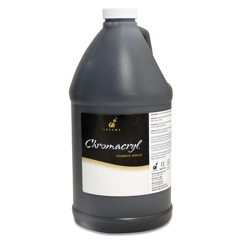372900, Chromacryl School Acrylic, Black, 64oz.