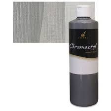 372823, Chromacryl School Acrylic, Silver, 16oz.