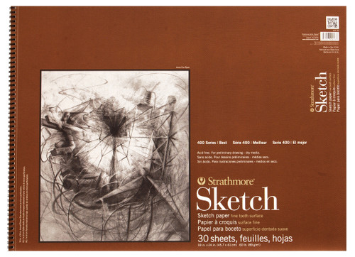 341678, Strathmore Sketch 400 Series, 18"x24" 30 sheets