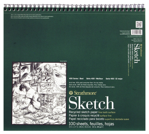 341647, Strathmore Recycled Sketch 400 Series, 14"x17" 100 sheets