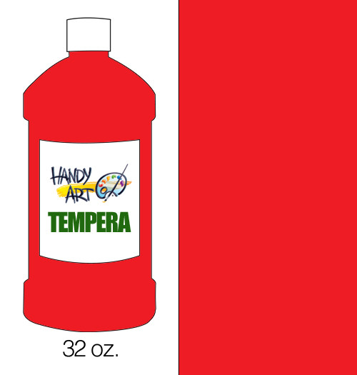 381020, Handy Art Tempera, Red, 32oz.