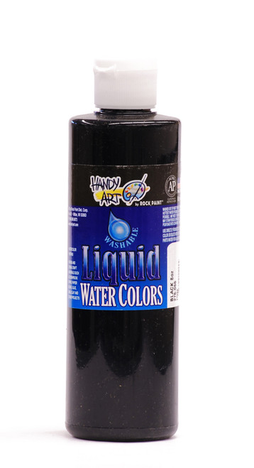 382119, Handy Art Washable Basic Liquid Watercolor, Black, 8oz.