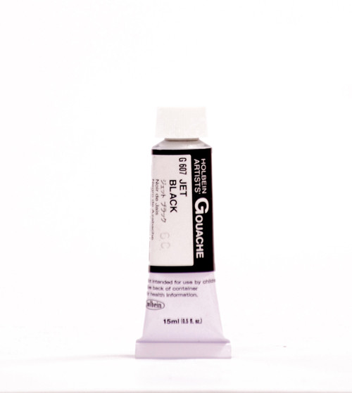 375713, Holbein Designer Gouache, Jet Black, 15ml.