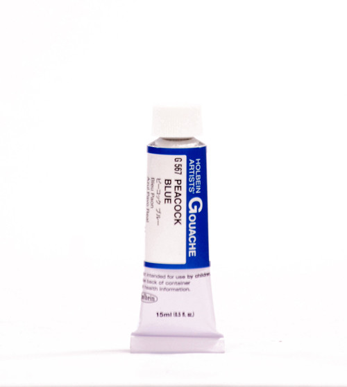 375716, Holbein Designer Gouache, Peacock Blue, 15ml.