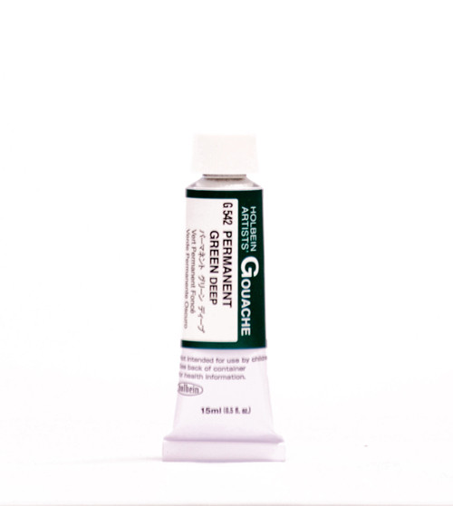 375717, Holbein Designer Gouache, Permanent Green Deep, 15ml.