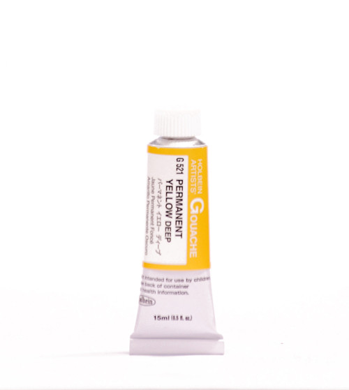 375721, Holbein Designer Gouache, Permanent Yellow Deep, 15ml.