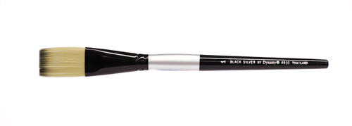 406982, Black Silver Watercolor Brush, Stroke, 1"
