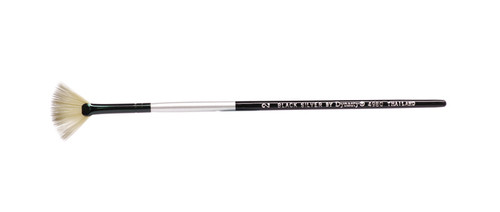 407032, Black Silver Watercolor Brush, Fan Liner, #2