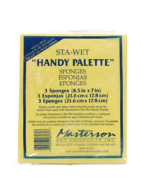 419106, Masterson Sta-Wet Handy Palette, Sponge Refill, 8.5"x7" , Each