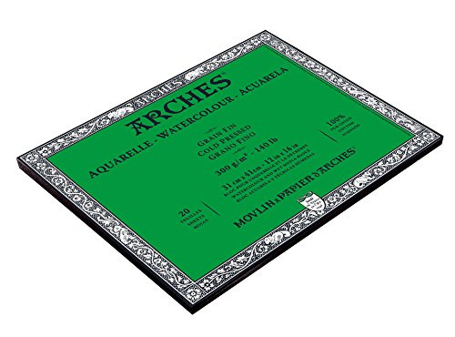 341730, Arches Watercolor Block Cold Press, 12"x16" 20 sheets