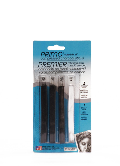 447094, Primo Euro Blend Charcoal, Compressed Charcoal Set of 4/