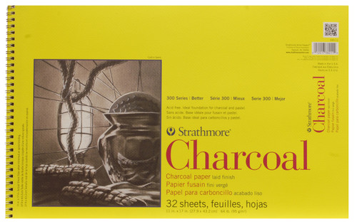 347056, Strathmore Charcoal 300 Series Spiral Bound, 11"x17"